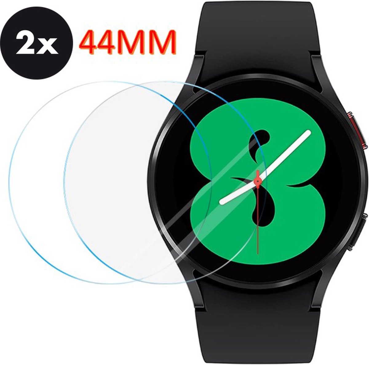 Screenprotector geschikt voor Samsung Galaxy Watch5 - Gehard Glas - 2 stuks - 44mm