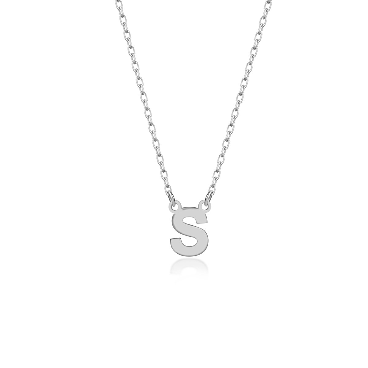 Letterketting S Initial Ketting Zilver (925 sterling) Trendy Minimalistisch Combi Bedel Zilverkleurig Dames Meisje | Cadeau Voor Vrouw