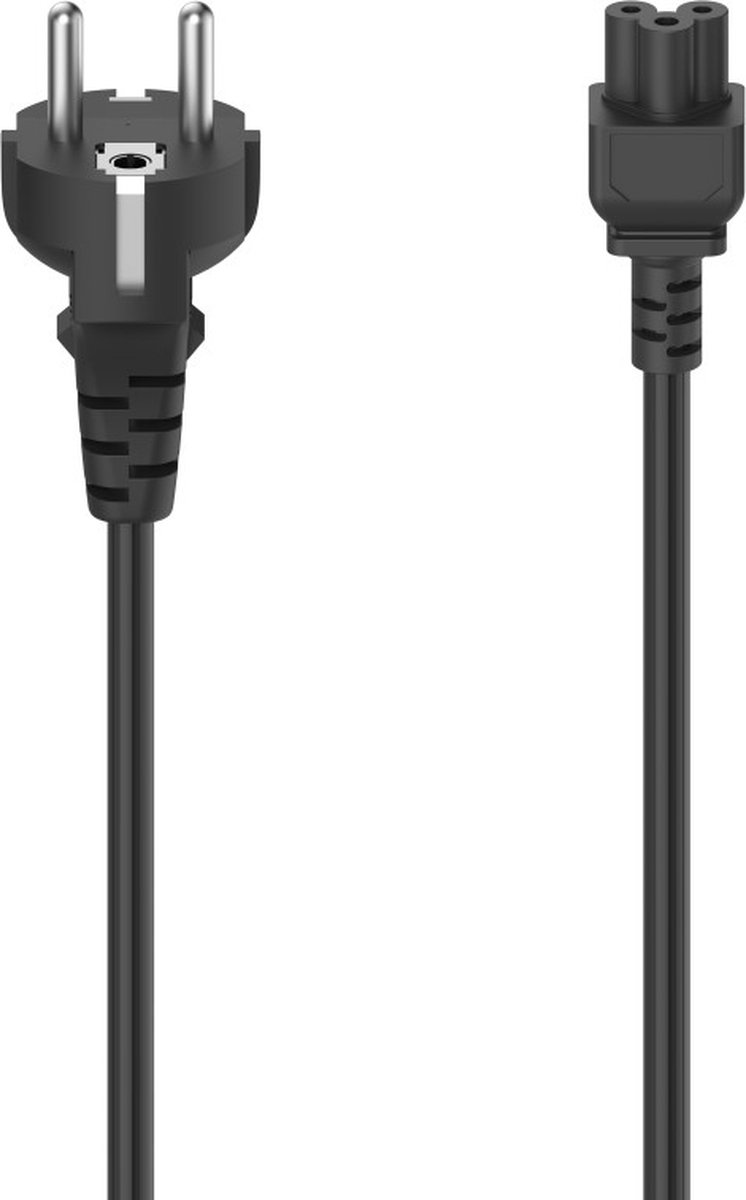 Hama Netsnoer, geaarde stekker - 3-polige koppeling Shuko - Mickey 1,5 m zwart