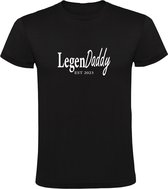 Legendaddy sinds 2023 Heren t-shirt | Legend Daddy | Vader | Papa | Kind | Bevalling | Opa | Vaderdag | Baby Shirt