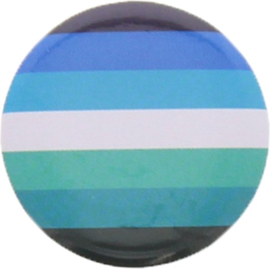 Zac's Alter Ego - Badge/bouton du drapeau de l'égalité des hommes gays - Multicolore