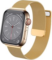 Bandje geschikt voor Apple Watch 45 mm / 44 mm Series 8 / SE 2022 - Goud Milanese Band