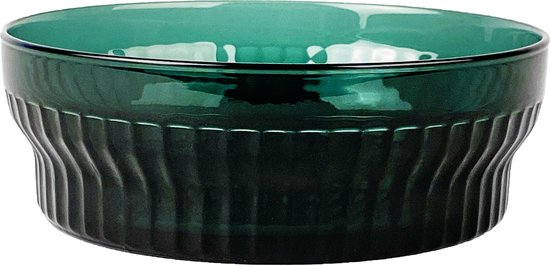 XLBoom Lima Schaal Medium - Rond - Glas - Groen - Ø 18 cm