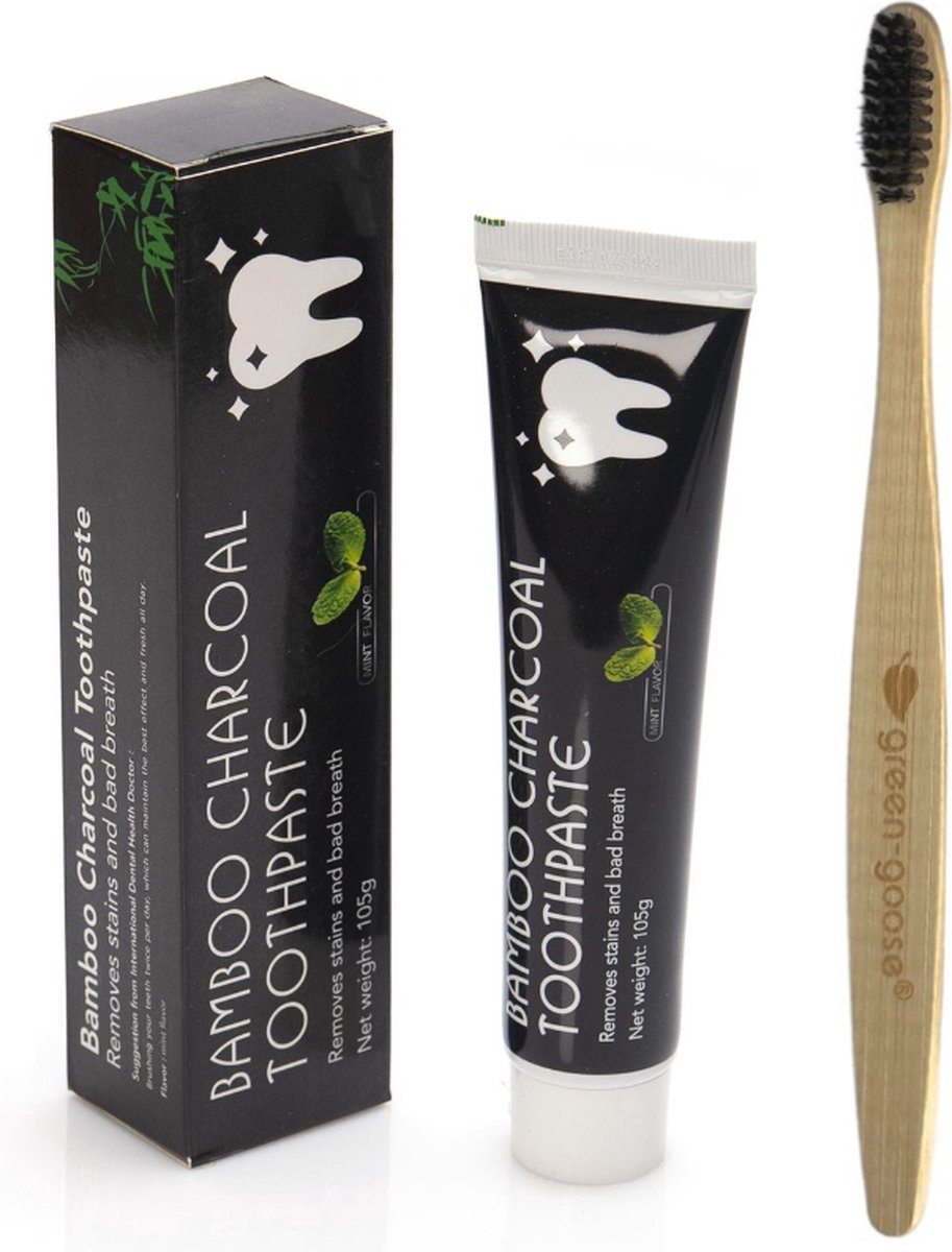 Goedkoopste XBC Houtskool Tandpasta met Tandenborstel | Whitening | Zonder Fluoride