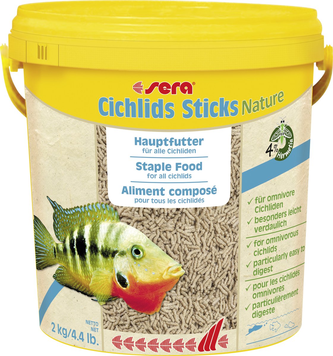 sera Cichlids Sticks Nature 10 liter - 2 kg