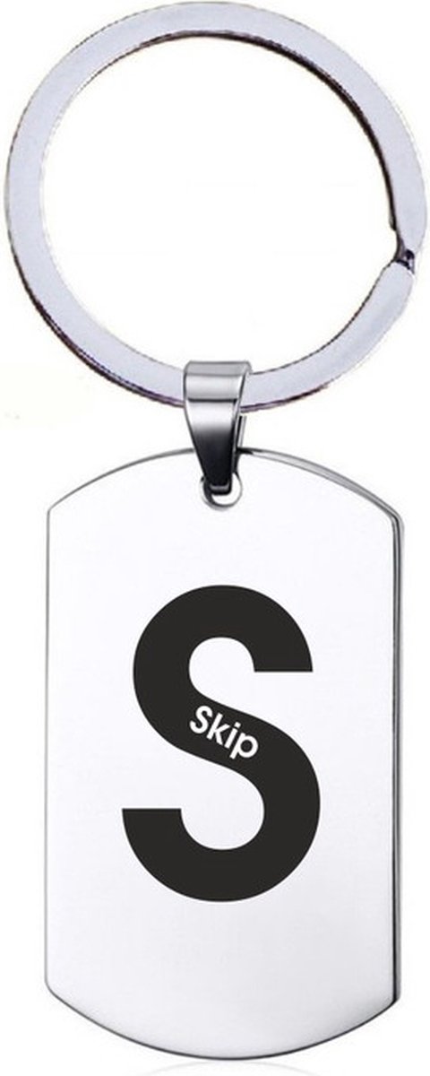 Naamkado - Skip - RVS Sleutelhanger