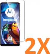Screenprotector Glas - Tempered Glass Screen Protector Geschikt voor: Motorola Moto E32 / E32S - 2x
