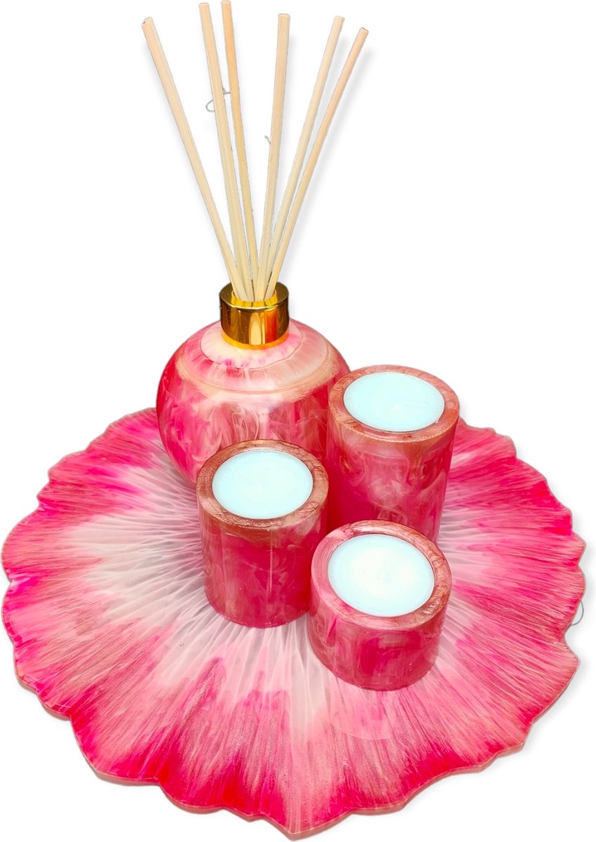 Set met 3 gouden kaarsenhouders, decoratieve vintage kaarsenhouder