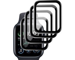 Screenprotector geschikt voor Apple Watch SE 2022 40 mm - PET Glasfolie Full Screen Protector - 4 Stuks
