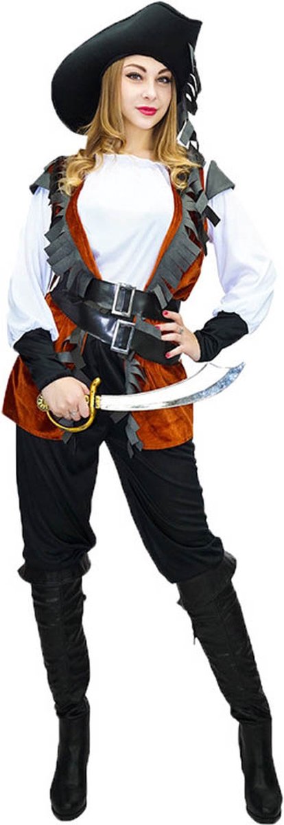 Piraten kostuum Dames - Piraat verkleedkleding - Piratenpak - Carnaval kostuum dames - Maat M