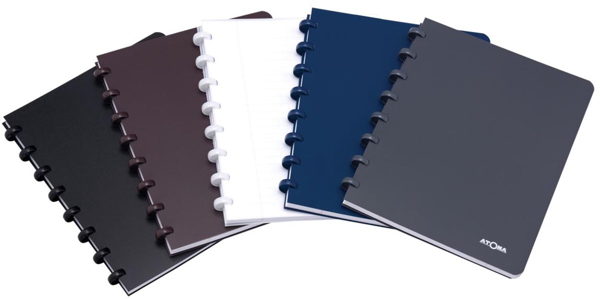 Atoma schrift - A4 - 144 bladzijden - Gelijnd - Geassorteerde kleuren - 10 stuks