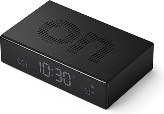 Lexon Flip wekker classic oplaadbaar rood - Kado in Huis