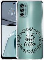 Motorola Moto G62 5G Hoesje But first coffee - Designed by Cazy