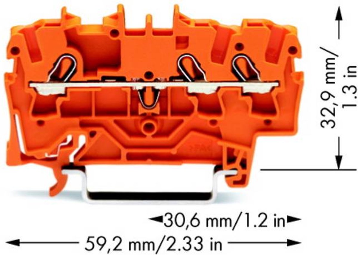 Wago Serie 264 verbindingsrijgklem 0,5-2,5MM² eendr. 0,5-2,5MM² meerdr