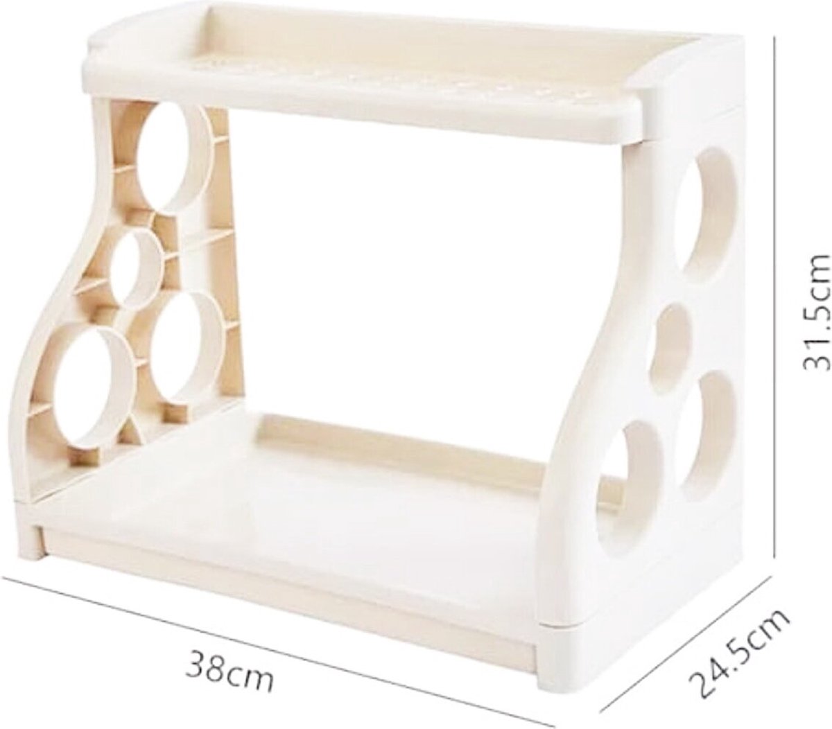 Orange85 Keukenrek Staand Aanrecht Kruidenrek 2 Lagen Zwart – Weekend Webshop