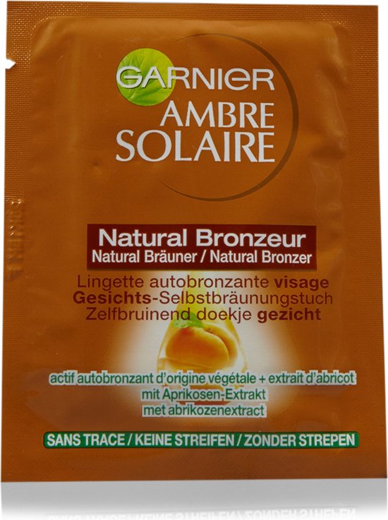 Garnier Ambre Solaire Natural Bronzer Zelfbruinend Gezichtdoekje - 1 stuk - Zelfbruinend doekje