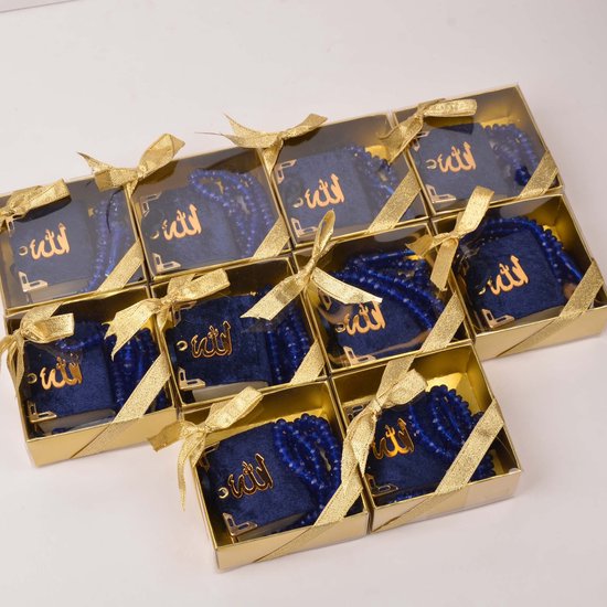 10 Pièces Bleu Foncé Mini Coran Et Tasbeeh 2 Pièces Ensemble Unique Comme  Cadeau Pour