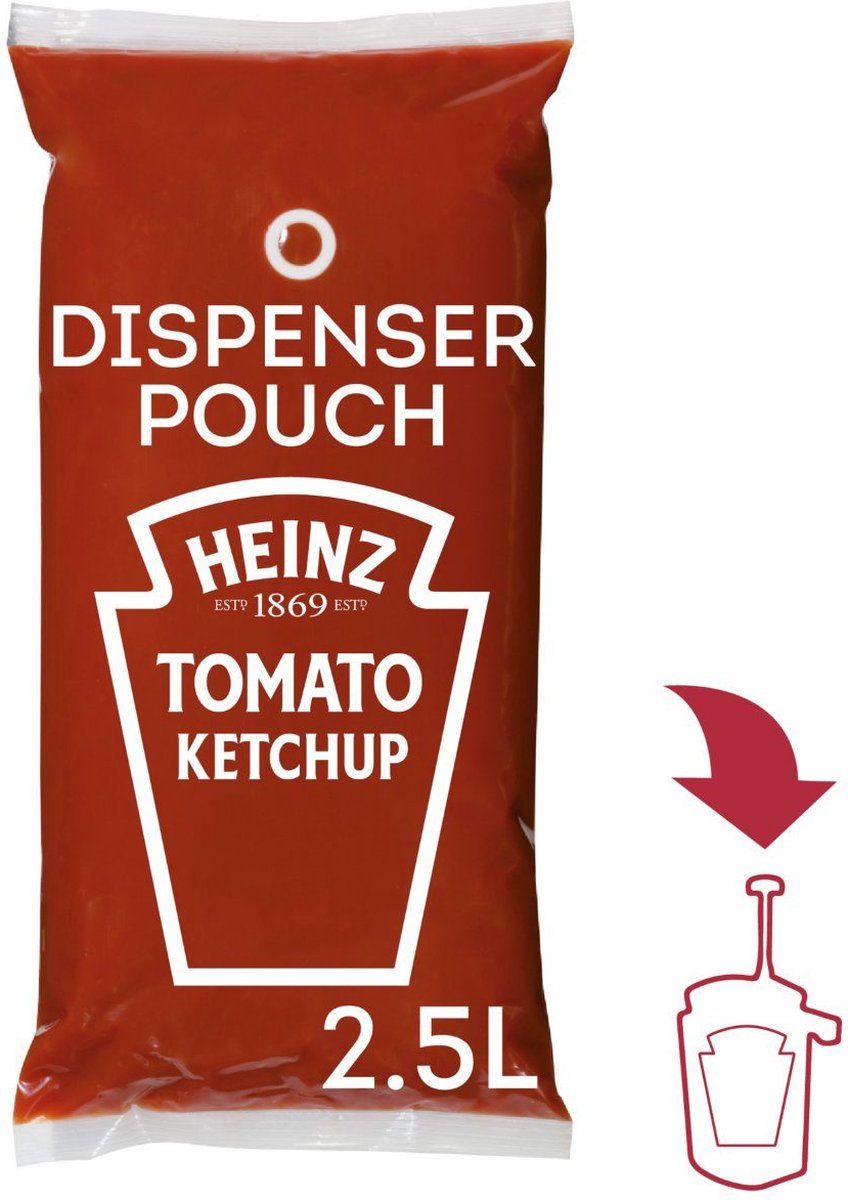 Heinz Tomato Ketchup Sauce O Mat Pouch, 2.5 Litre