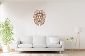 Houten dieren - Geometrische Leeuw 2 - Wanddecoratie - Lasergesneden - Geometrische dieren en vormen - Muurdecoratie - Line art - Wall art - Woonkamer