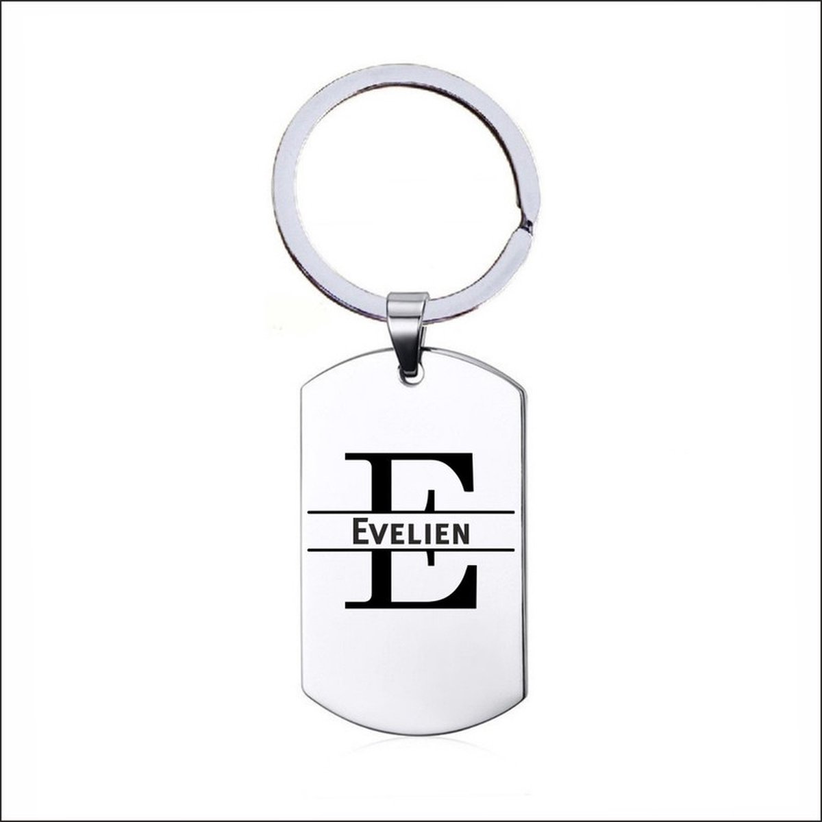Sleutelhanger RVS Met Naam - Evelien