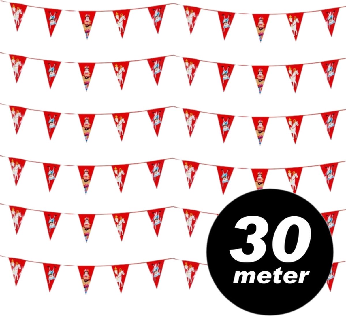 Sinterklaas Vlaggenlijn - 30 meter - Sint en Piet versiering