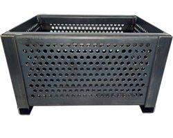Pelletkorf 2.0 - Medium - 3 mm dik Hoogwaardig Staal - Bespaar op uw gasrekening - Incl brandrooster - Houtpellets in haard - Houtkachel - Pelletmand