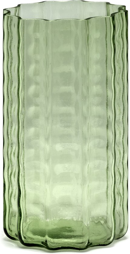 Serax Vaas "Green Wave" Groen D 12 cm H 21 cm