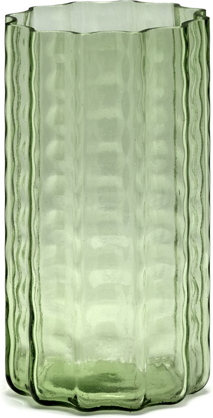 Serax Vase " Wave Verte " Vert D 12 cm H 21 cm