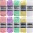 violet, rose, vert, jaune, blanc