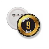 Button Met Speld 58 MM - Hoera 9 Jaar