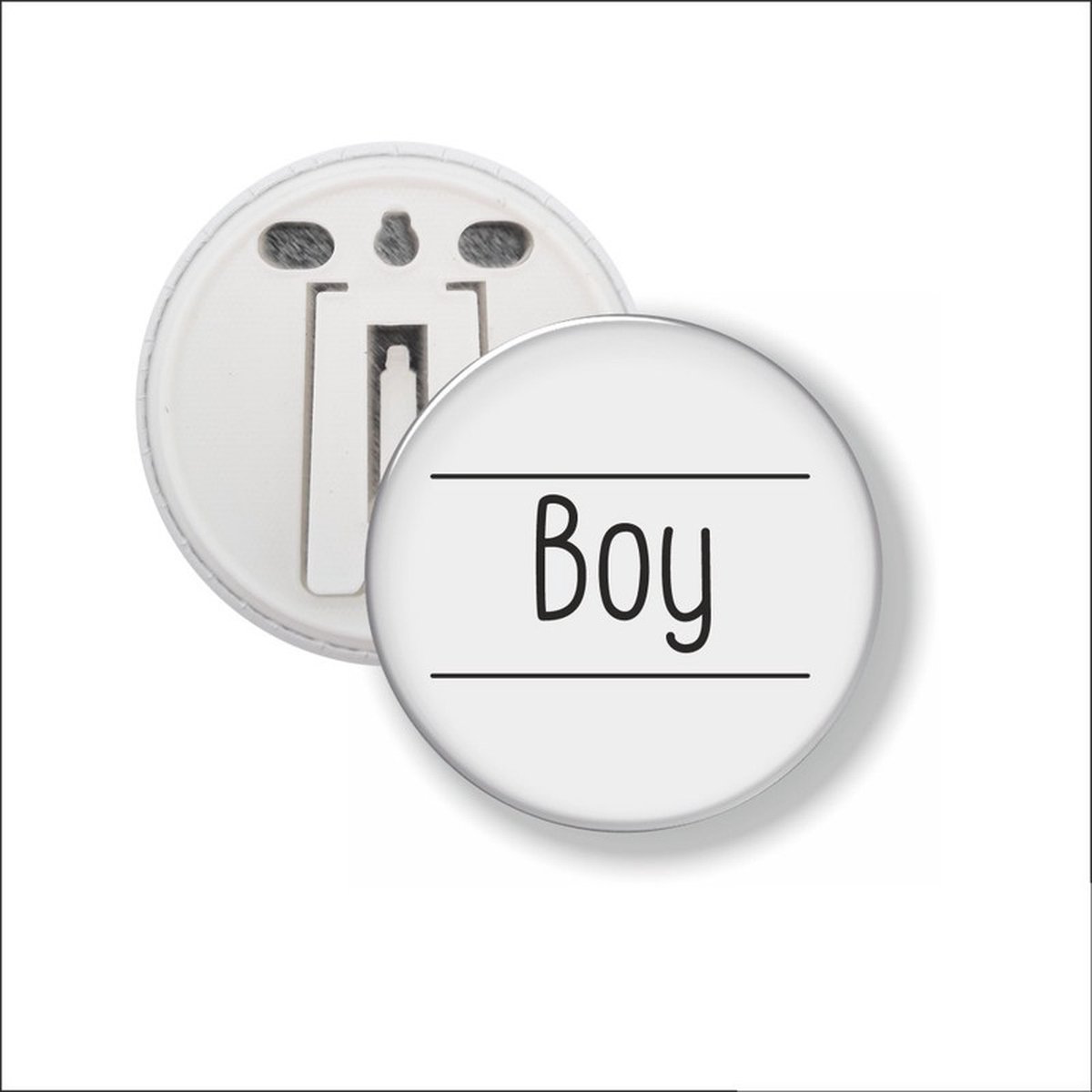 Button Met Clip 58 MM - Boy