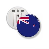 Button Met Clip 58 MM - Vlag Nieuw-Zeeland