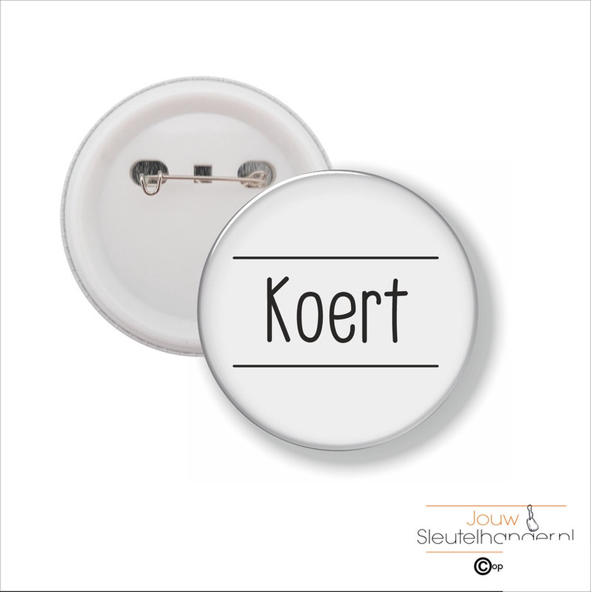 Button Met Speld 58 MM - Koert