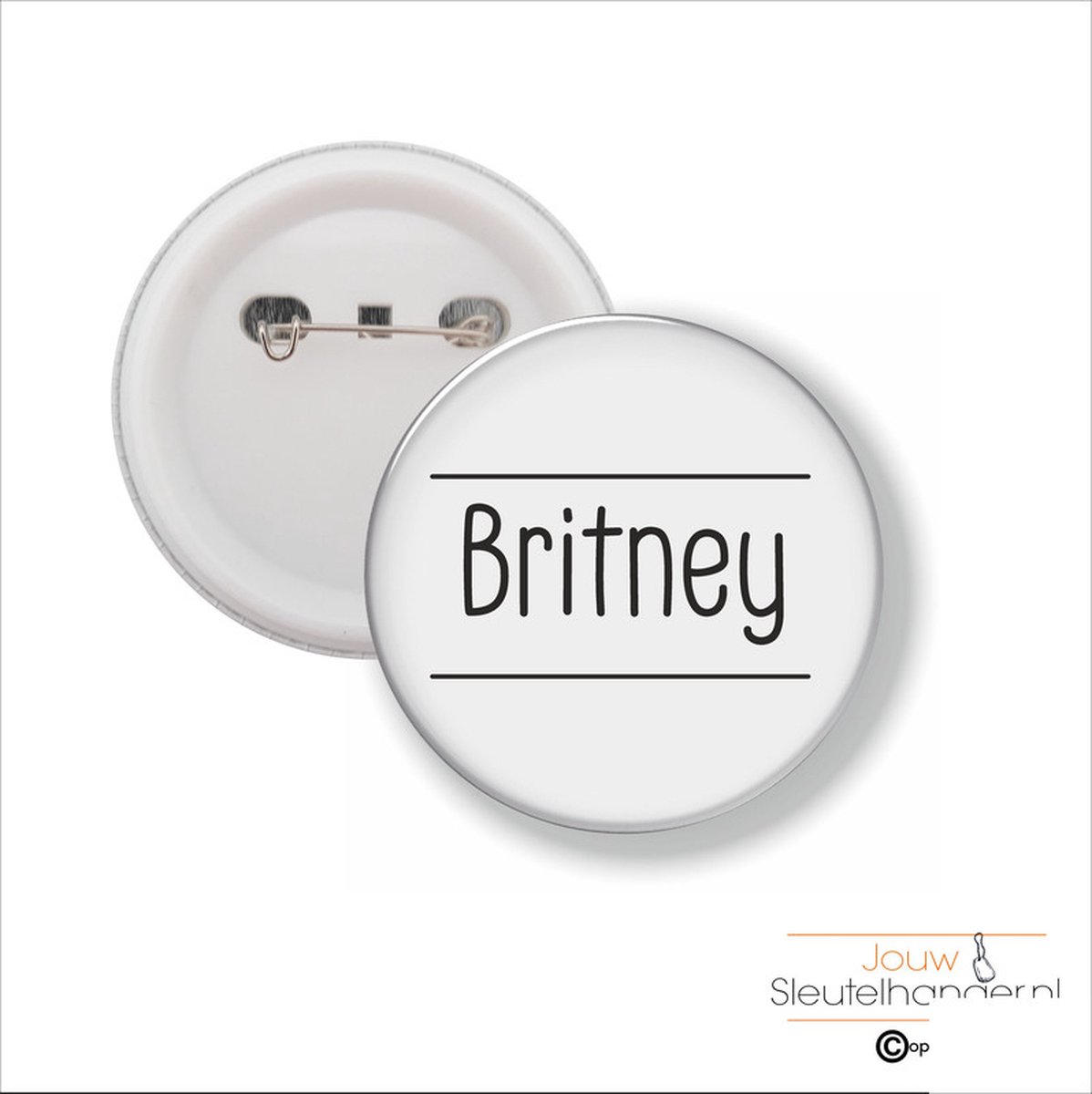 Button Met Speld 58 MM - Britney