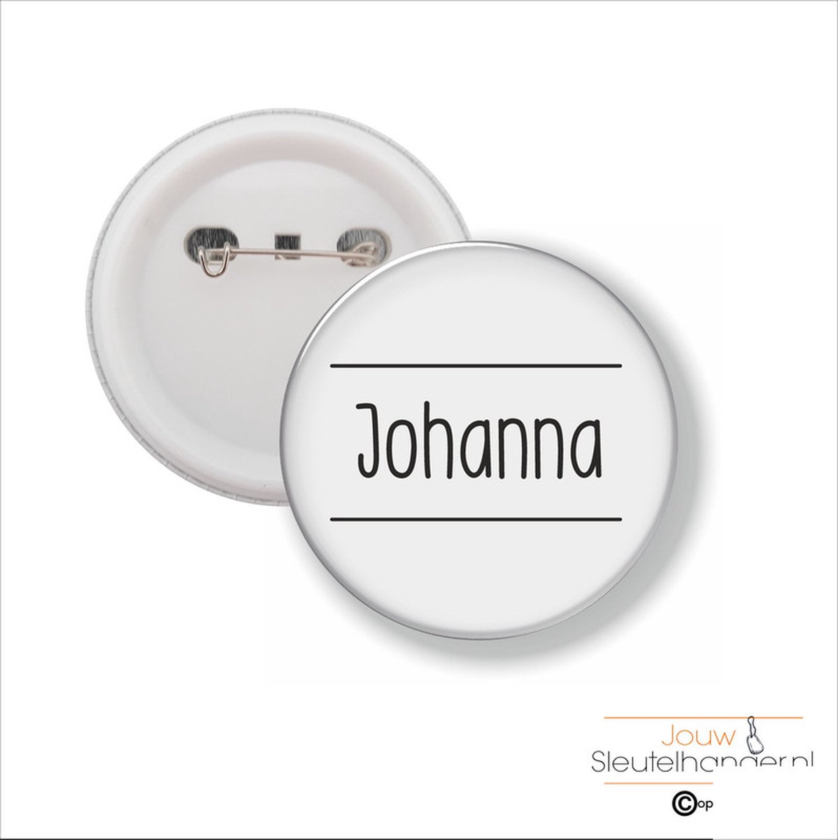 Button Met Speld 58 MM - Johanna
