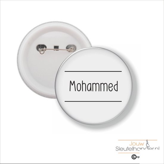 Button Met Speld 58 MM - Mohammed