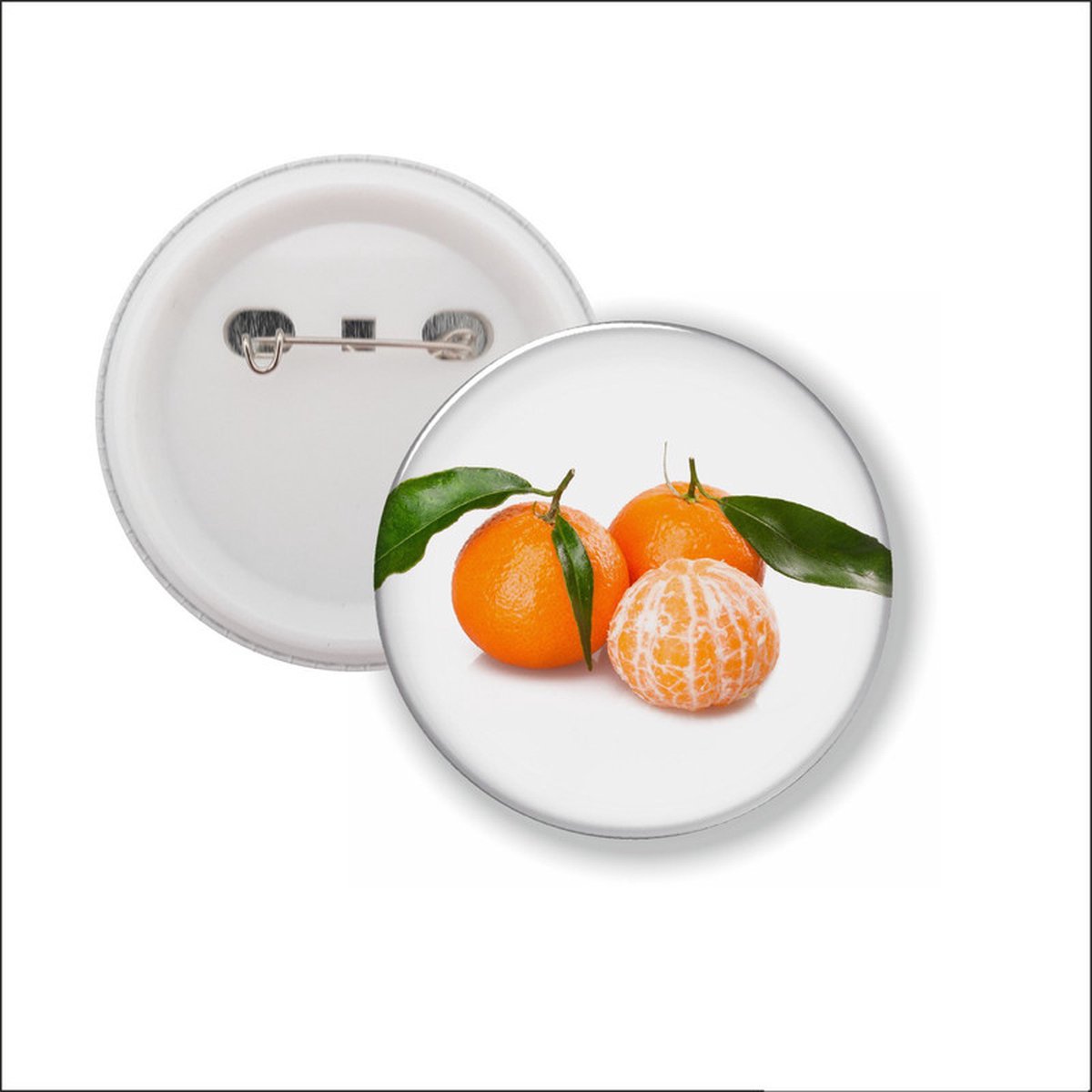 Button Met Speld - Manderijn