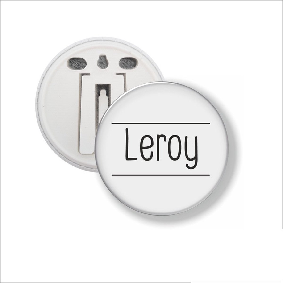 Button Met Clip 58 MM - Leroy