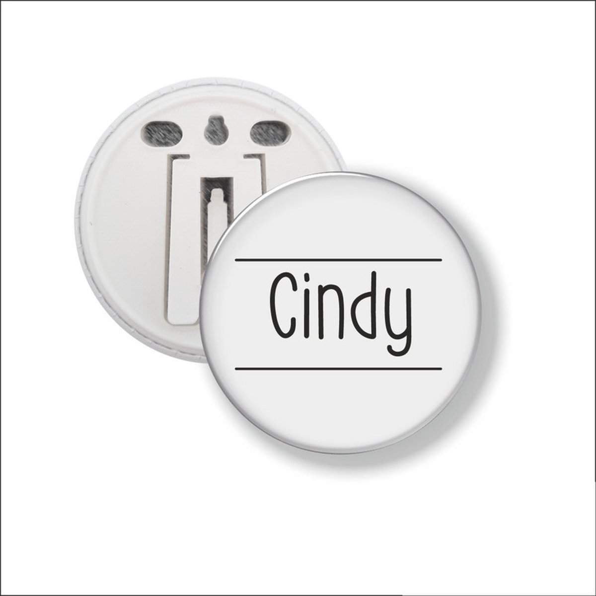 Button Met Clip 58 MM - Cindy