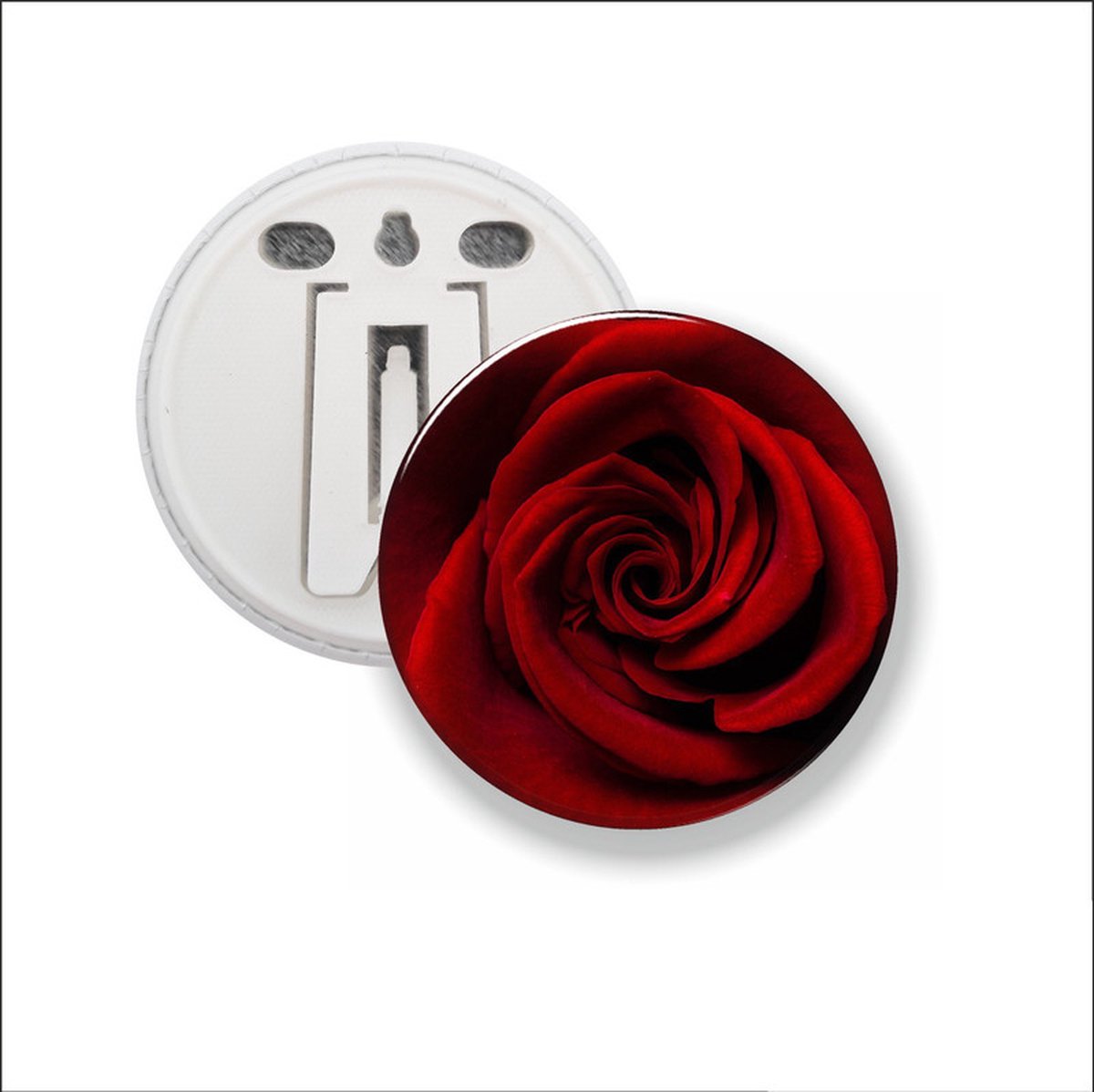 Button Met Clip - Roos