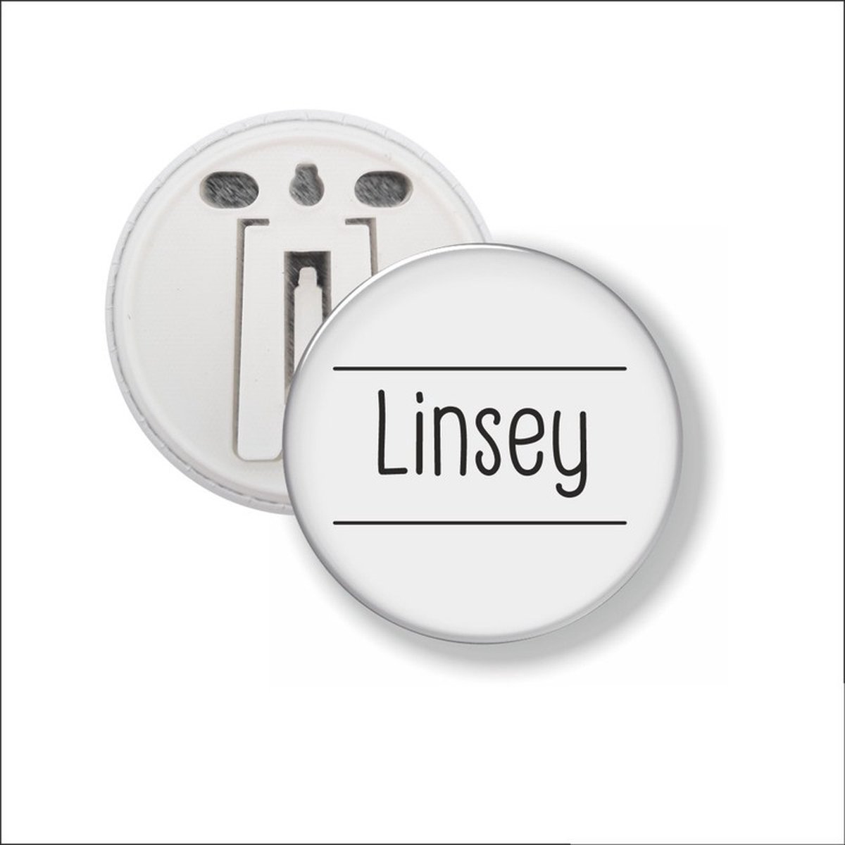 Button Met Clip 58 MM - Linsey