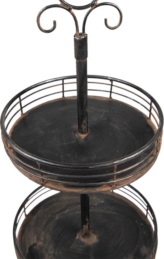 Relaxdays taartplateau bamboe, rond, op voet, H x : ca. 11,5 x 33 cm, voor cake, taart, of kaas, natuur