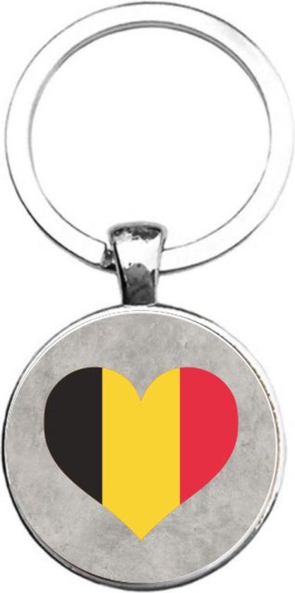 Porte-clés en Glas - Drapeau België