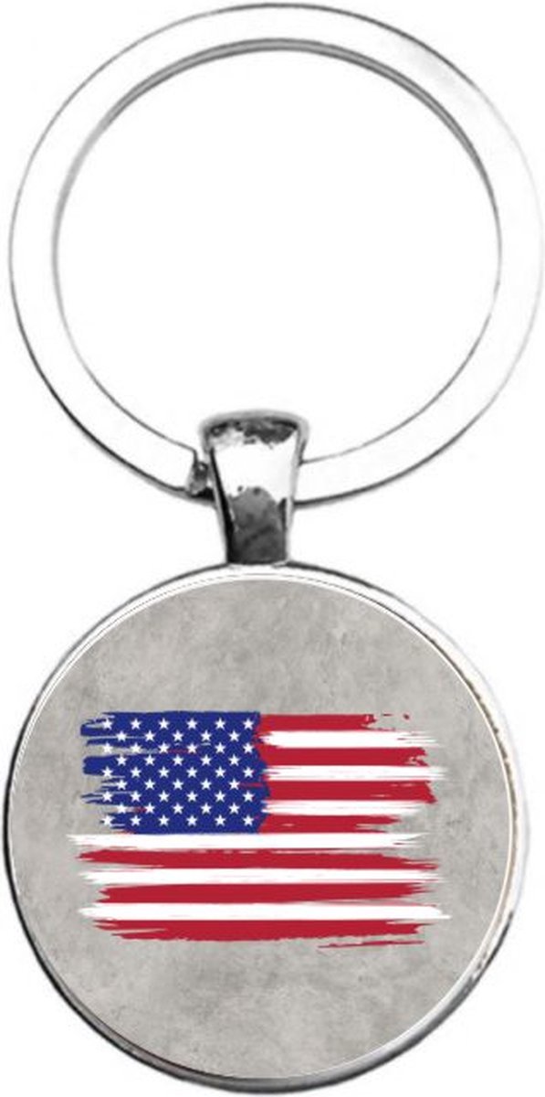 Sleutelhanger Glas - Vlag USA