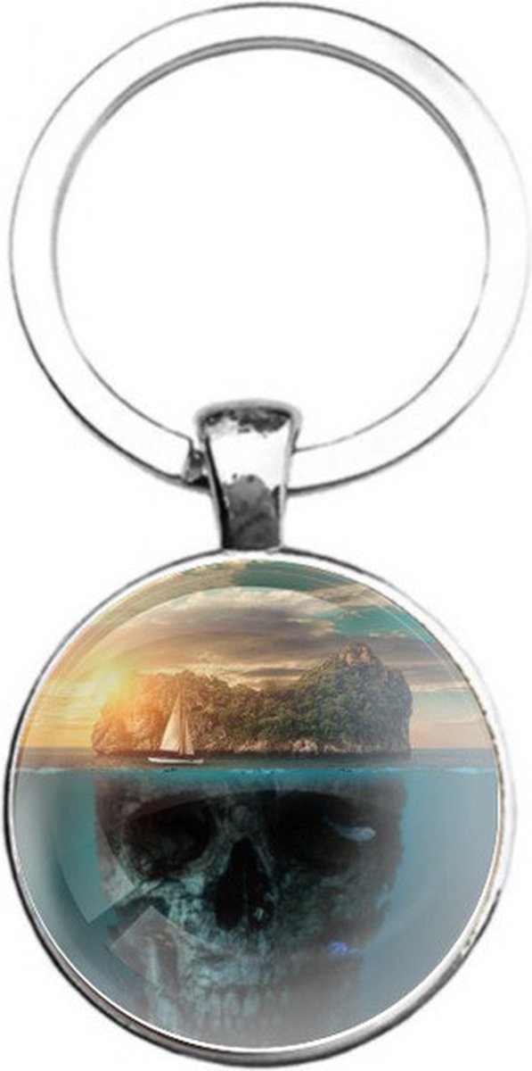 Sleutelhanger Glas - Skelet Eiland