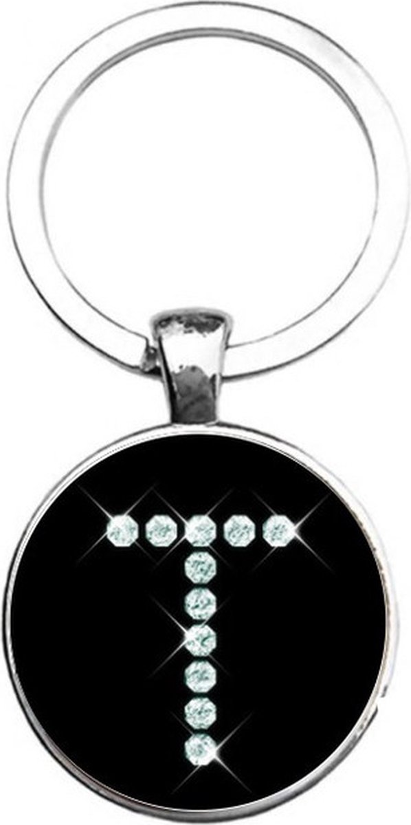 Sleutelhanger Glas - Diamant T