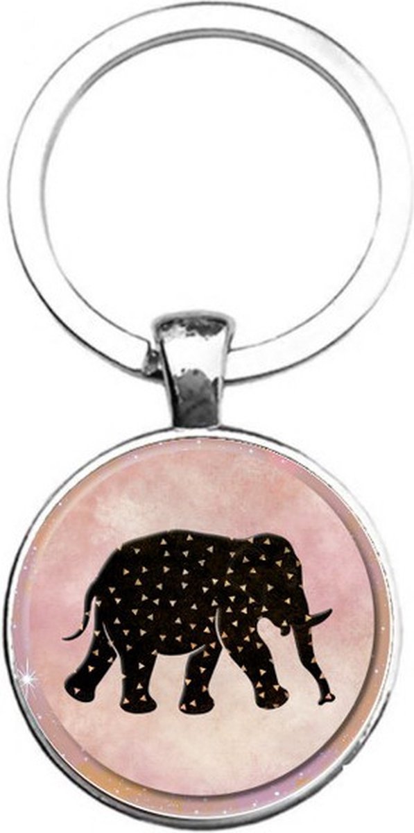 Sleutelhanger Glas - Olifant
