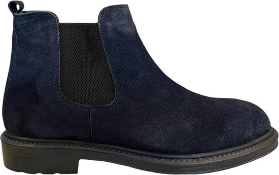 Chelsea Boots- Enkellaars- Heren schoenen- Mannen laarzen 540- Suède leer- Blauw- Maat 41