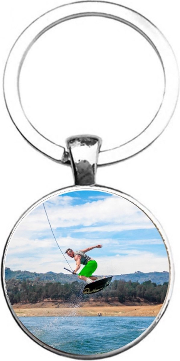 Sleutelhanger Glas - Wakeboarden