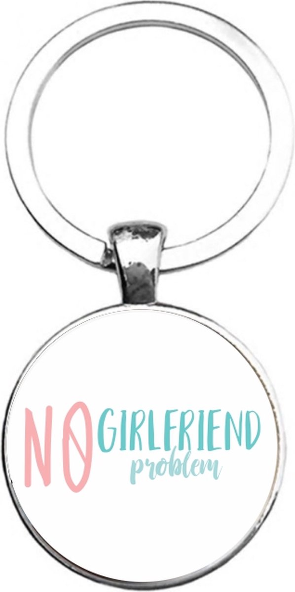 Sleutelhanger Glas - No Girlfriend No Problem